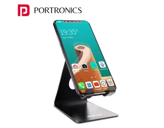 Portronics MODESK Universal Mobile Holder (Black)