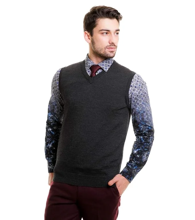 BASE 41 Men's Wool V-Neck Sweater - Best Price ₹938 at Amazon