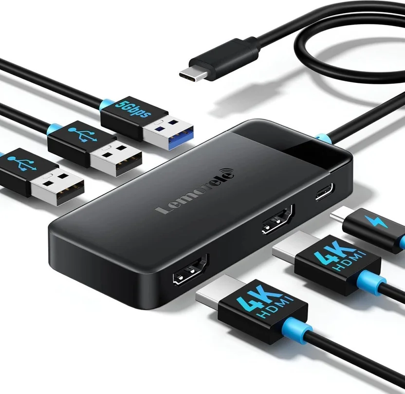 Lemorele USB C Hub Dual HDMI 2025 Upgrade Lemorele USB ...
