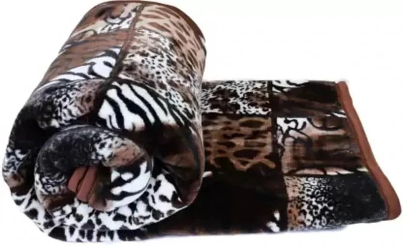 LA VERNE Self Design Double Mink Blanket for  Heavy Winter  (Woollen Blend, Brown) - Best Price ₹498 at Flipkart