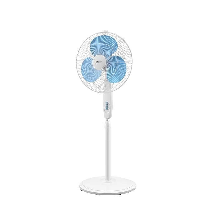 Orient Electric Stand-82 400 MM Oscillating Pedestal Fans | Stand Fan with Tilt Mechanism | High Air Delivery | Aesthetic Design with Telescopic Arrangement | 2 Year Warranty by Orient, Sky Blue - Best Price ₹2099 at Amazon