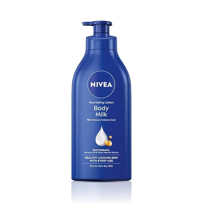 NIVEA Nourishing Body Milk 600ml Body Lotion with Hyaluronic Acid | 72Hr Hydration | Deep Moisture Care for Very Dry Skin | Enriched with Almond Oil | Smooth, Radiant & Healthy Looking Skin Care - Best Price ₹350 at Amazon