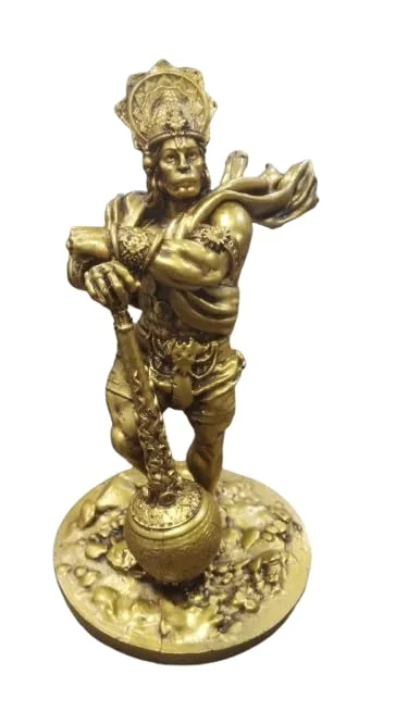 XL Kitchen Lord Bahubali Hanuman Idol/Statue Showpiece for Gifitng and Interior Decoration, Car Dash Board, Office, Study, Table, Gift, Resin Made, Gold Color. - Best Price ₹175 at Amazon