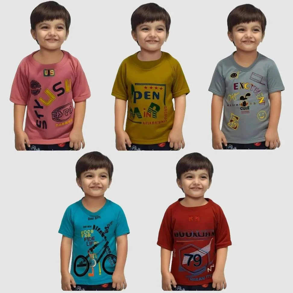 Baby Boys & Baby Girls Printed Cotton Blend T Shirt - Best Price ₹58 at Shopsy
