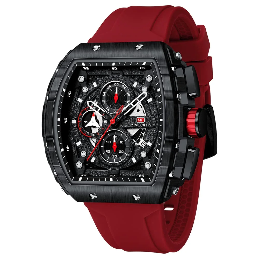 Mini Focus Men's Watch Fashion Sport Wrist Watches (Chronograph/Waterproof/Luminous/Calendar) Silicon Strap Quartz Watch for Men