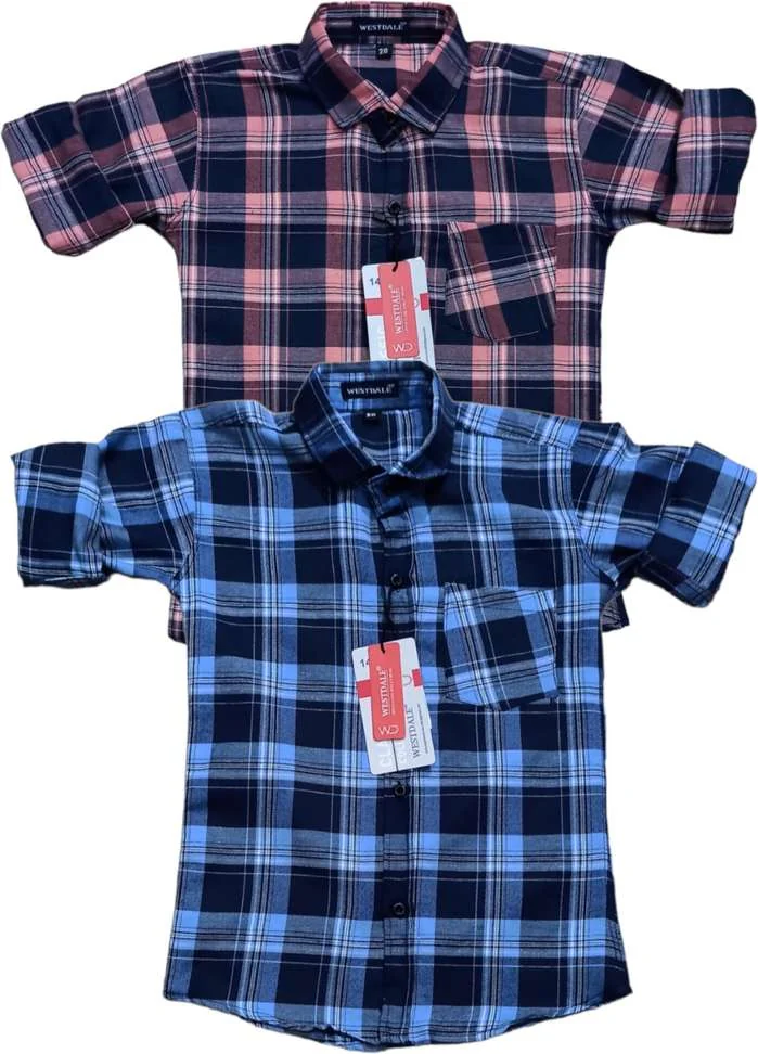 Boys Checkered Casual Multicolor Shirt - Best Price ₹131 at Shopsy
