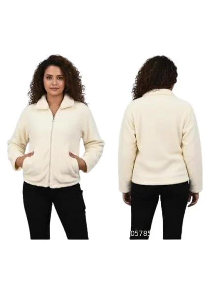 Women’s & Girls’ Wool Winter Jacket by AG Fashion | Lightweight cream S - Best Price ₹699 at Amazon