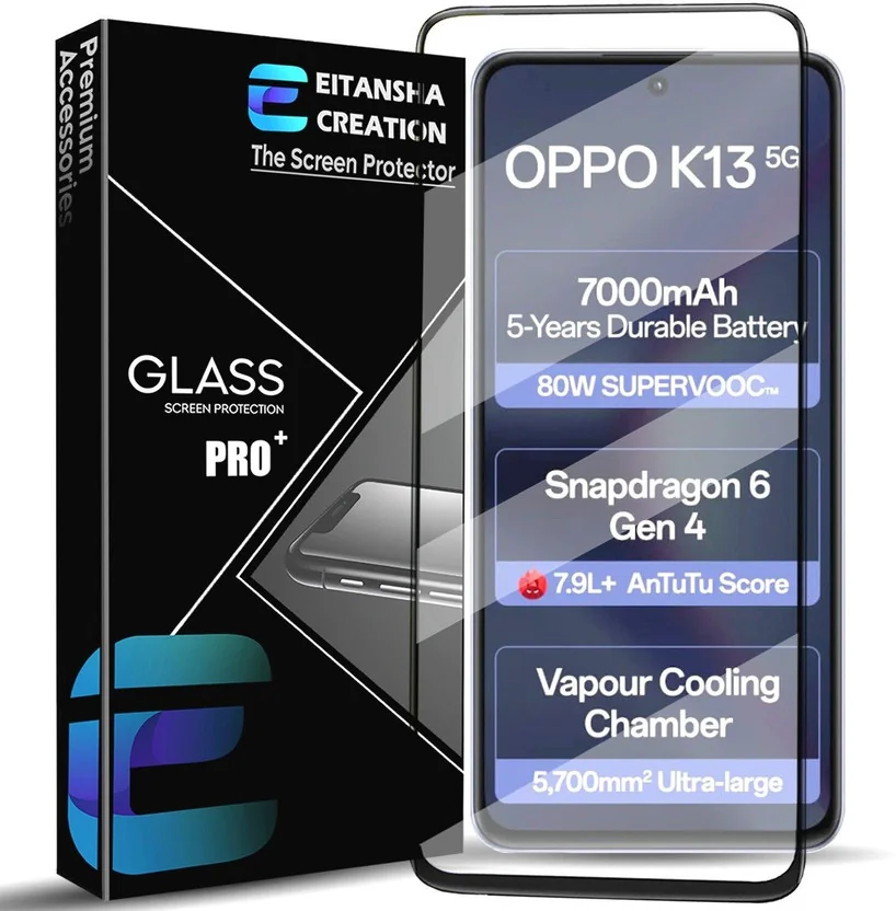EITANSHA CREATION Edge To Edge Tempered Glass for OPPO ...
