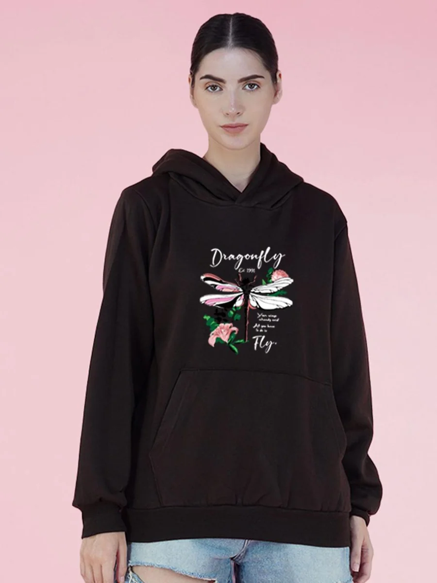 Women Floral Printed Oversized Hooded Sweatshirt - Best Price ₹599 at Myntra