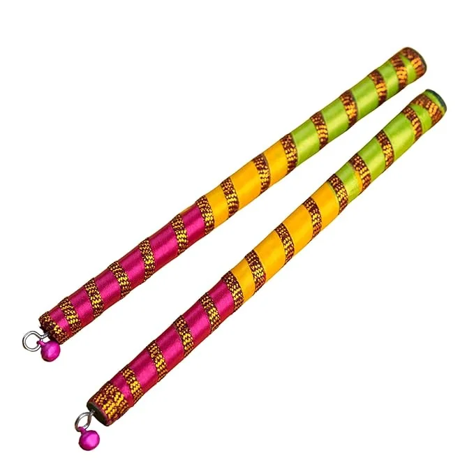 Kaku Fancy Dresses Wooden Dandiya for Navratri, Garba Dance Stick, Wooden Dance Stick - Multicolour - Best Price ₹125 at Amazon