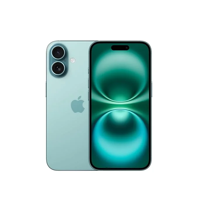 iPhone 16 128 GB: 5G Mobile Phone with Camera Control, A18 Chip and a Big Boost in Battery Life. Works with AirPods; Teal - Best Price ₹99900 at Amazon