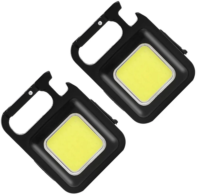 WRADER USB Rechargeable Small Torch Light Keychain, COB...