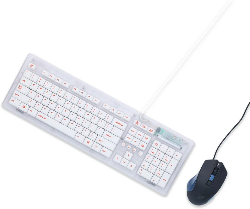 Arctic Fox Crystal Wired Keyboard and Mouse Combo Combo...