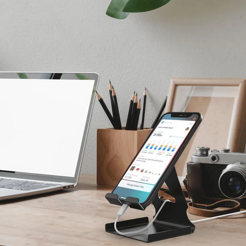 GizmoGrid Mobile Phone Stand | Inbuilt Cable Organiser ...