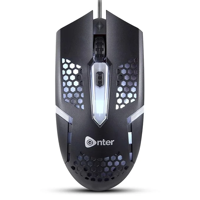 Enter FastClick USB Optical Mouse, 1000 DPI Precision, Ergonomic Design, Ambidextrous Use, Durable Build, Plug & Play Compatible with Windows and Mac - Best Price ₹159 at Amazon