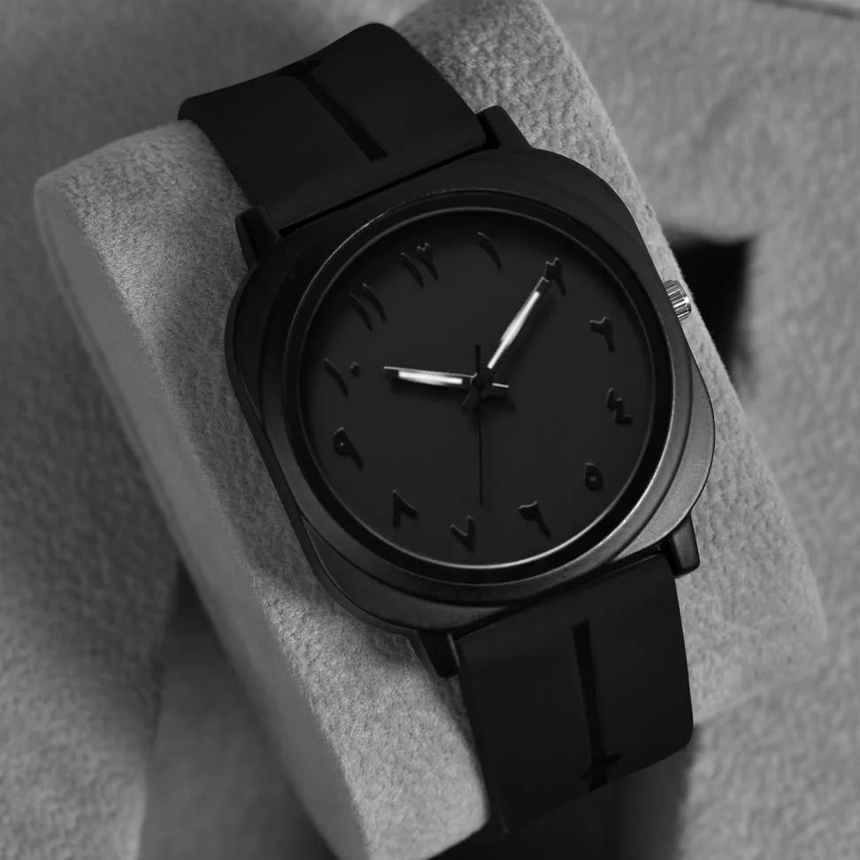 Shivark SL-37 Silicone Strap And Arabian Black Dial Analog Watch  - For Men