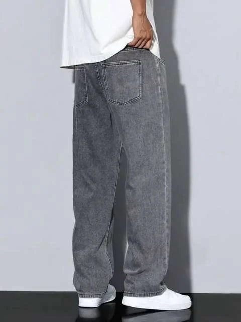 Flaring Men Regular Mid Rise Grey Jeans