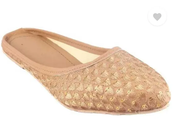 Fancy nagra Ethnic Mule For Women  (Beige , 4) - Best Price ₹136 at Flipkart