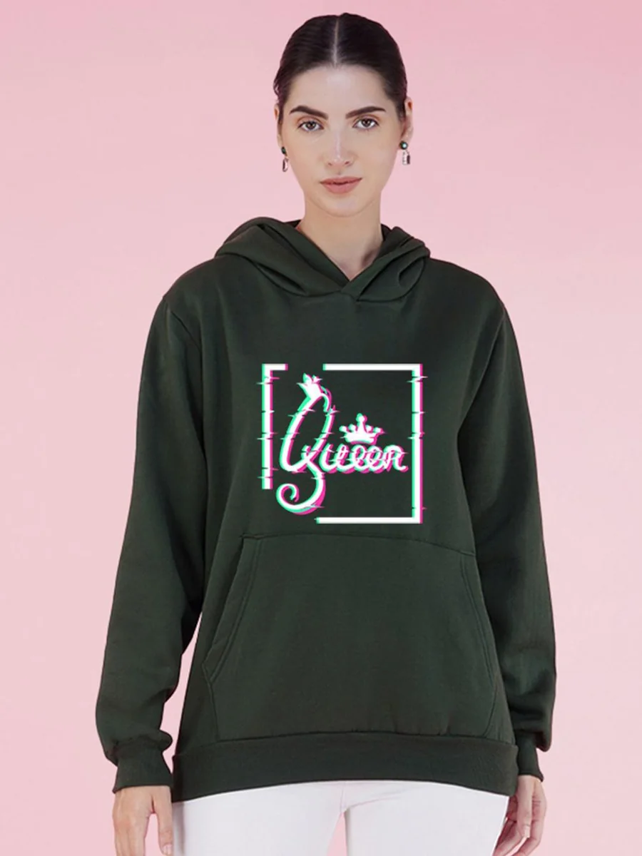 Graphic Printed Hooded Oversized Sweatshirt - Best Price ₹599 at Myntra