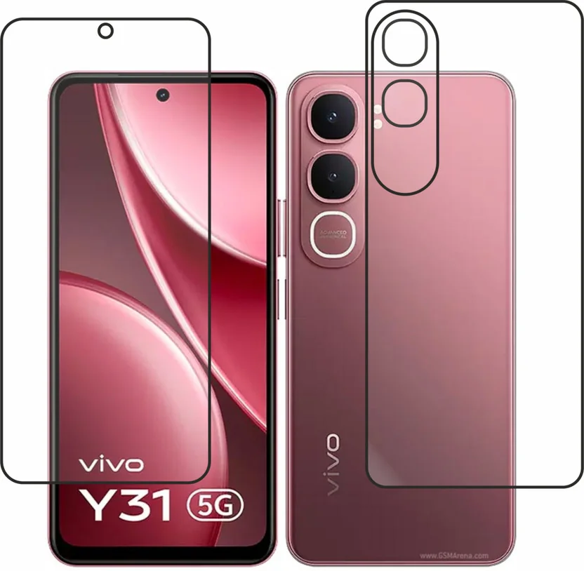 chakoor Front and Back Tempered Glass for vivo Y31 5G