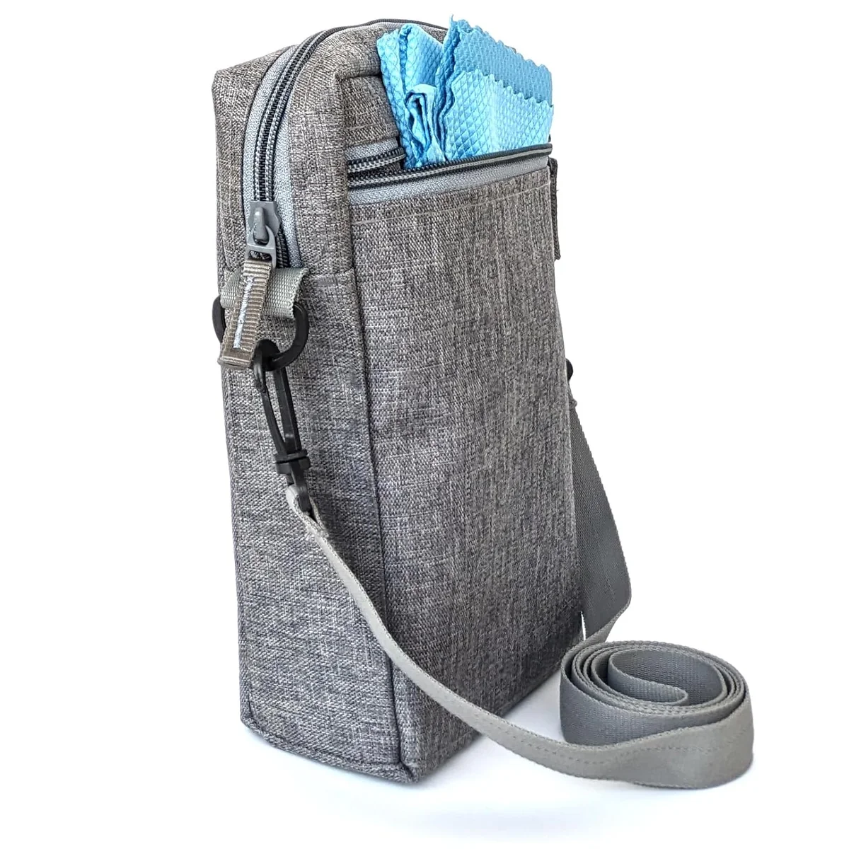 khamhaar Sling Bag, Polyester, 5 Pockets, Water Resistant, Unisex, Black - Best Price ₹229 at Amazon