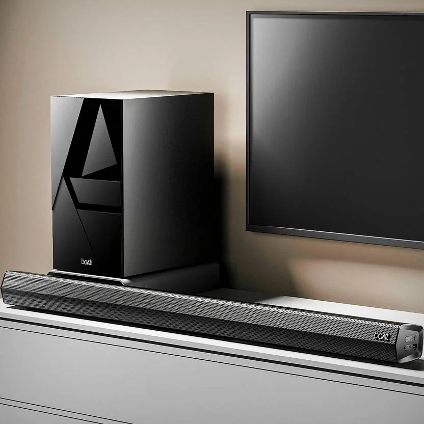 boAt Bar Thump with Wired Subwoofer, RMS 200 W Bluetooth Soundbar  (Carbon/Midnight Black, 2.1 Channel) - Best Price ₹6799 at Flipkart