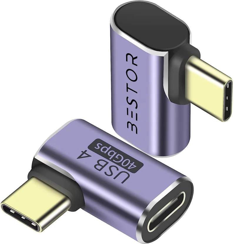 Bestor 90 Degree Type-C Male to Female Adapter | Right ...