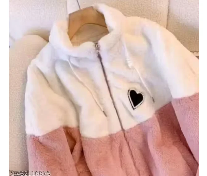 Little Heart Wool Fur Hudies