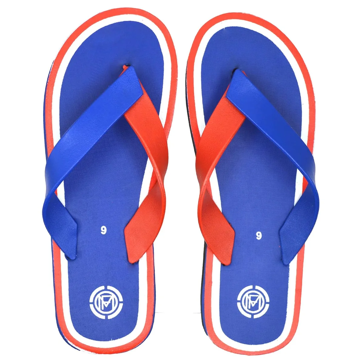 POLITA Men's Blue Printed Flip Flops & House Slippers - Best Price ₹449 at Amazon