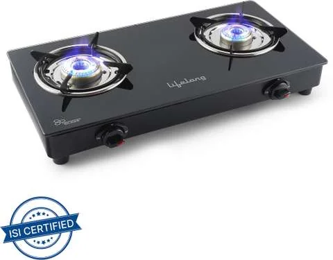 Lifelong LLGS118 ISI Certified Glass Manual Gas Stove (2 Burners) - Best Price ₹999 at Flipkart