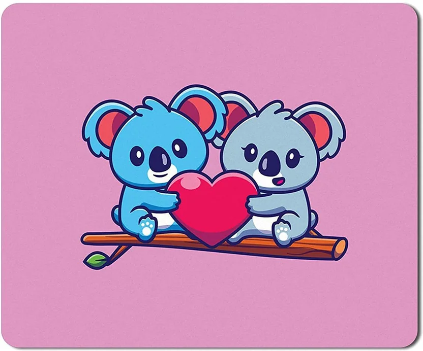 ZORI Cute Toon Koala Couple Gaming Mouse Pad for Comput...