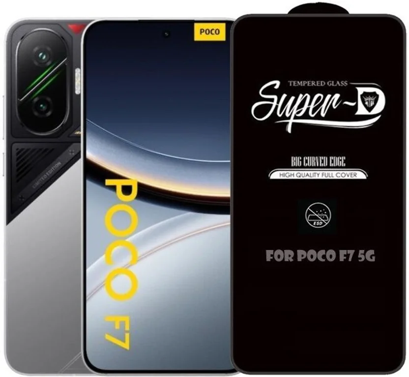 Bigil Edge To Edge Tempered Glass for POCO F7 5G crysta...
