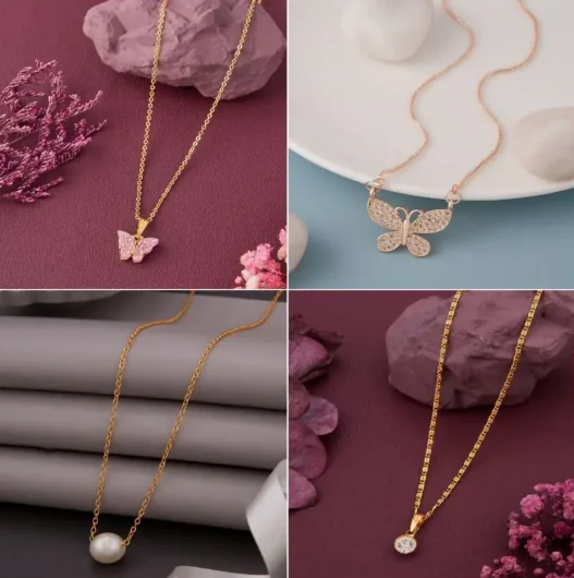 ELCETRATD JEWELLERY Diamond Gold-plated Plated Alloy Necklace