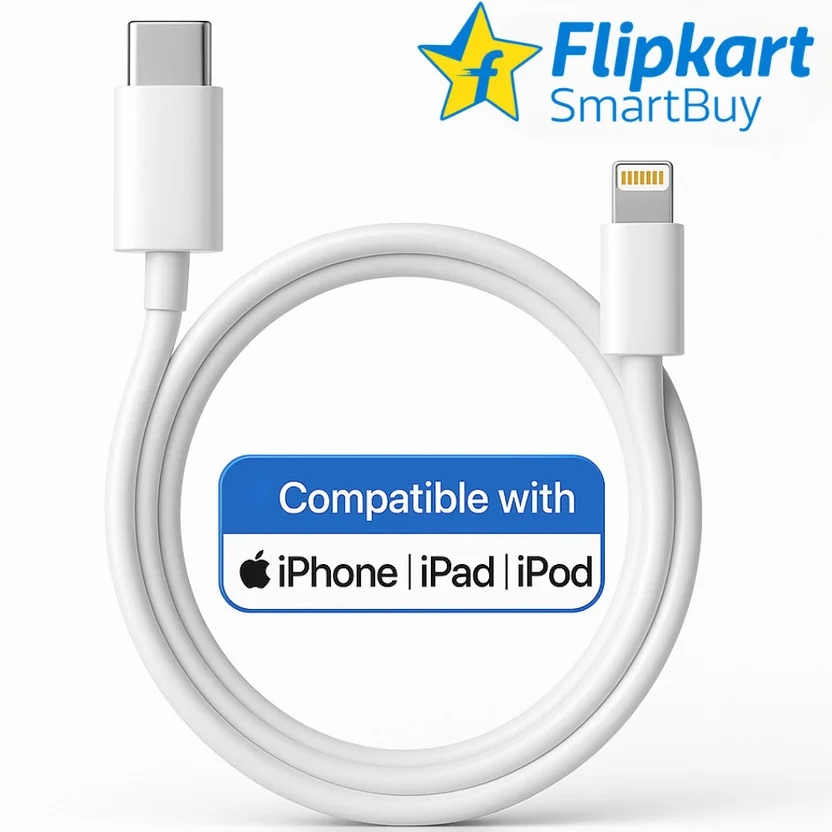 Flipkart SmartBuy Lightning Cable 3 A 1 m Original Qual...