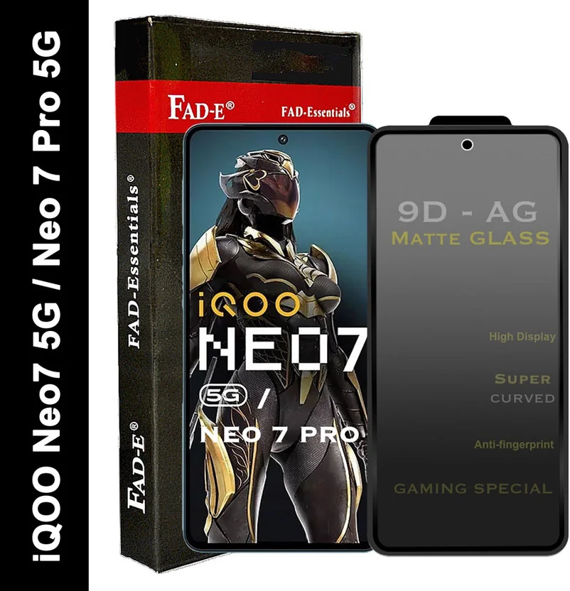 FAD-E Tempered Glass Guard for iQOO Neo 7, iQOO Neo 7 P...