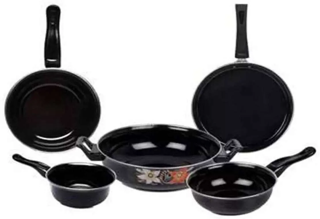 Mehak Hard Anodised Kitchen set-5 pcs Induction Bottom Cookware Set - Best Price ₹783 at Shopsy