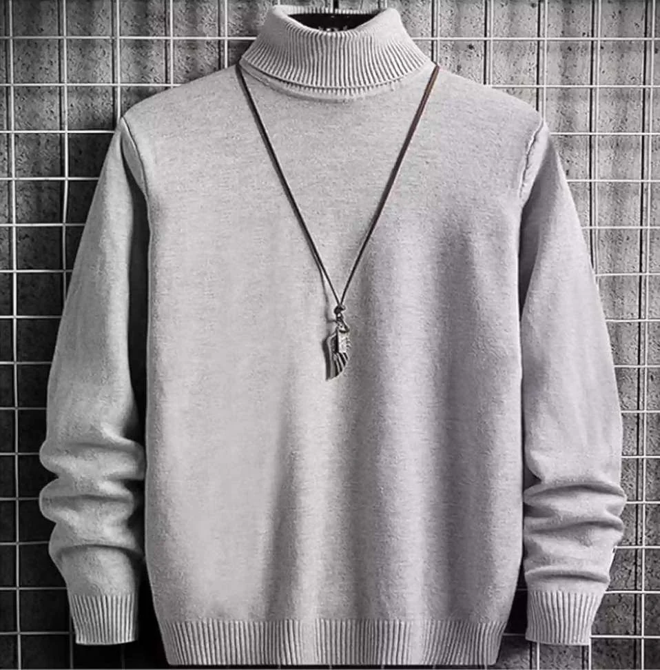 Solid High Neck Casual Women Wool Blend Grey Sweater - Best Price ₹189 at Shopsy