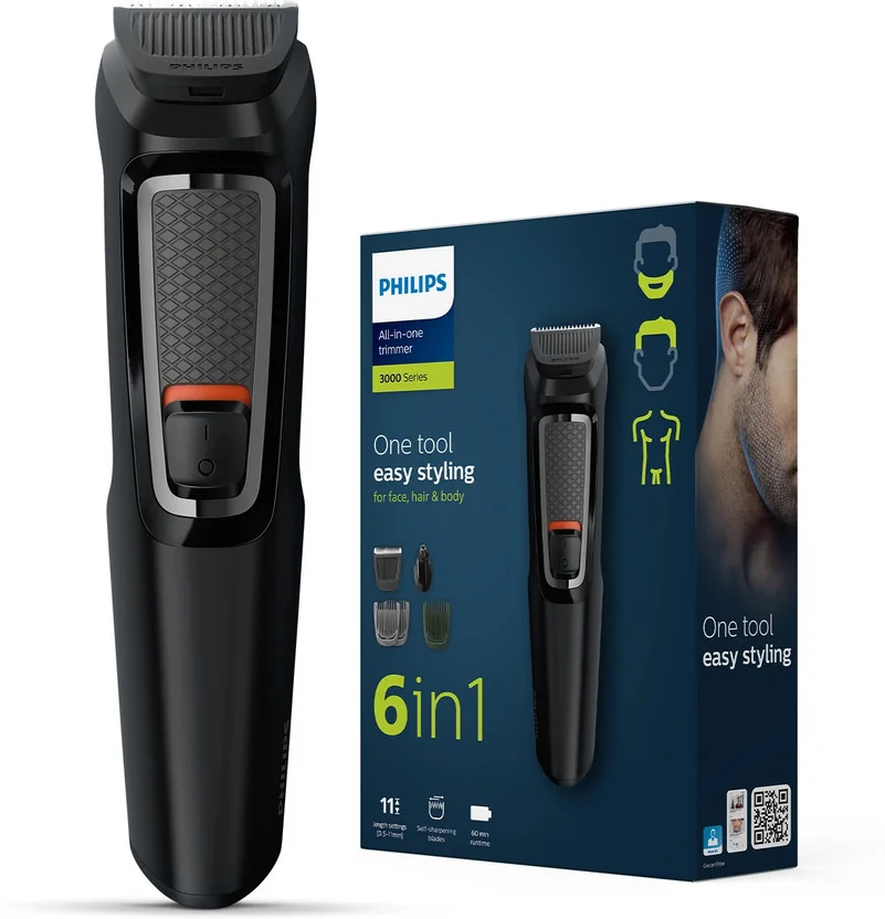 PHILIPS MG3724/30, Multigroomer, Self sharpening Blades...