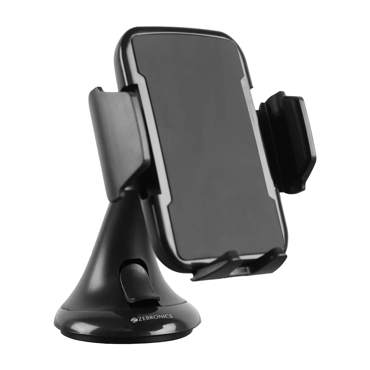 ZEBRONICS WCC100, Wireless Smartphones Car Charger, 15W Fast Charging, Upto 6.8 Inches, 360° Rotatable, One Press Lock and Release, Strong Suction Cup, for Windshield & Dashboard, 1 Meter Cable