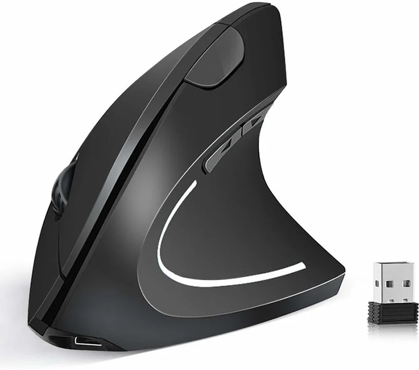 microware Upgraded Vertical Wireless 2.4G Optical Ergon...