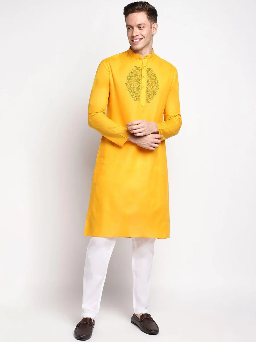 DEVOILER Band Collar Cotton Straight Kurta - Best Price ₹645 at Myntra