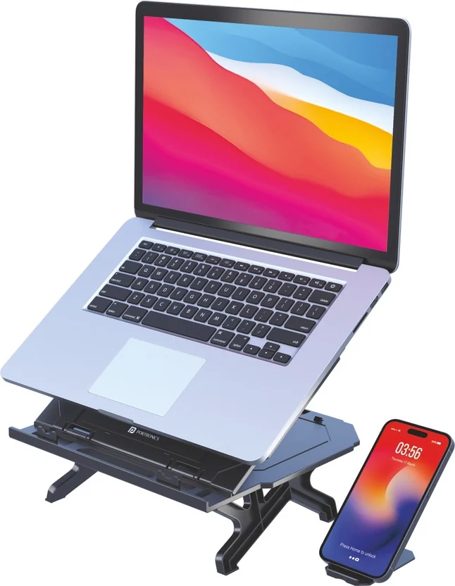 Portronics My Buddy Hexa 33 Laptop Stand with Phone Hol...