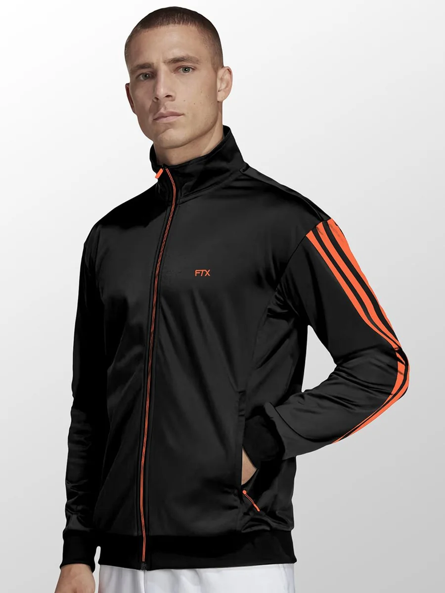 Buy FTX Men Stand Collar Striped Sporty Jacket -  - Apparel for Men