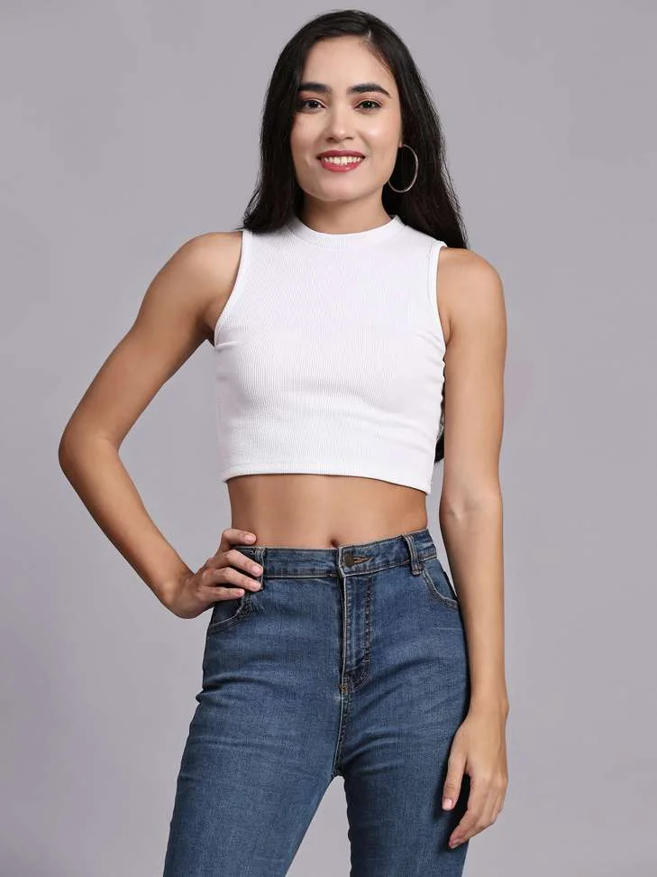 AmbeSilkMill Casual Solid Women White Top - Best Price ₹217 at Shopsy