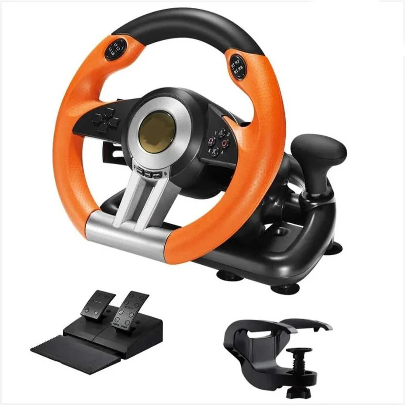 Clubics V3Steering Wheel and Pedals with Brake Pedal Se...