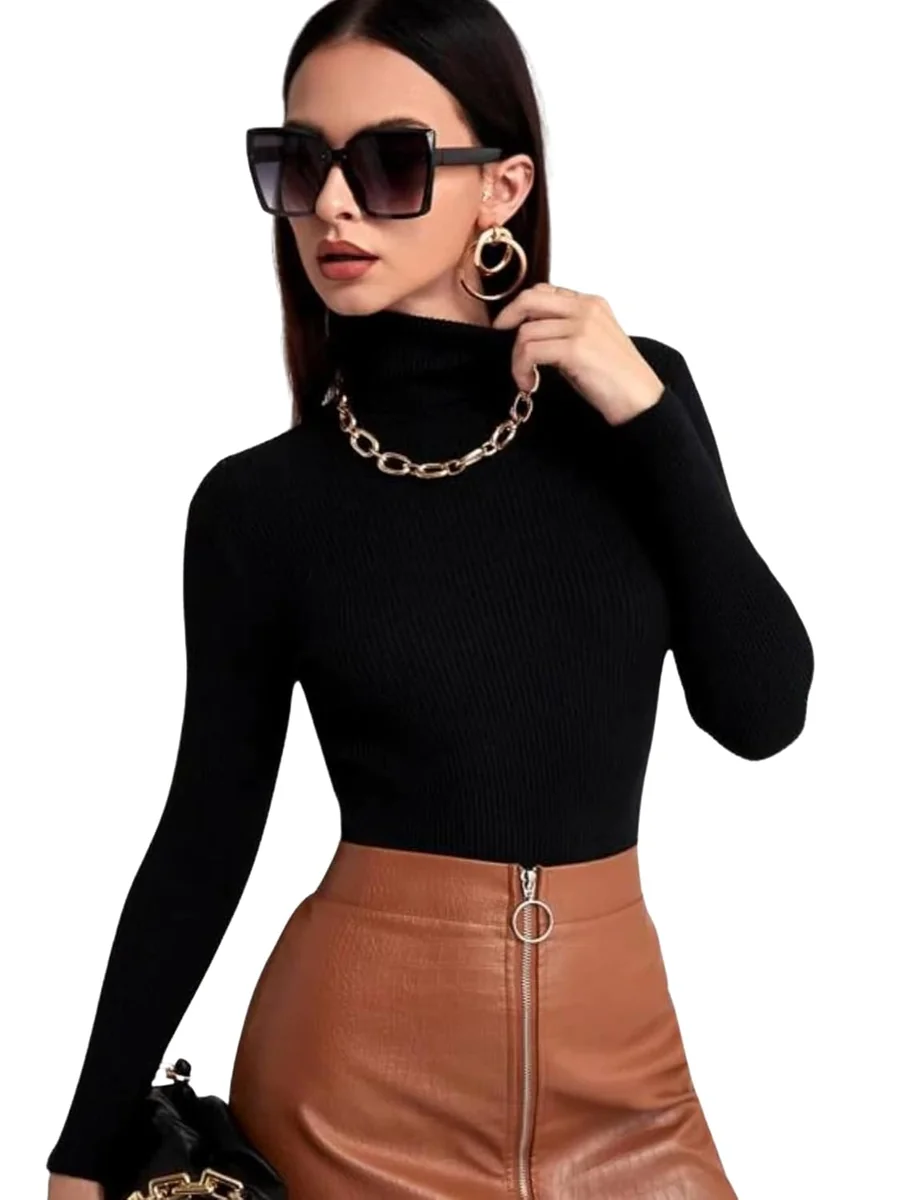 Tandul Women’s Sweater- Black Sweater with Unique Design, Full Sleeve Sweater, Winter Warm Sweater Boost Your Style with Casual Sweater for Women Diwali Gifts for Women - Best Price ₹399 at Amazon