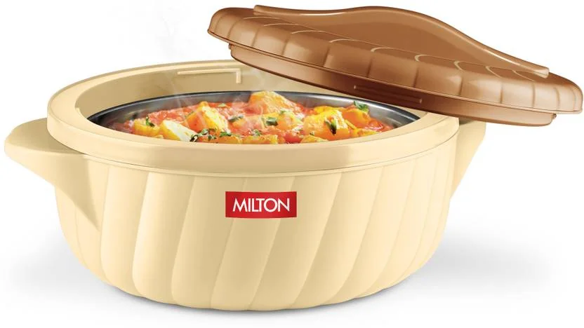 MILTON Flora 500 Insulated Inner Steel Casserole for Roti, 455 ml, Hot Box, Silky Cream Serve Casserole  (455 ml)