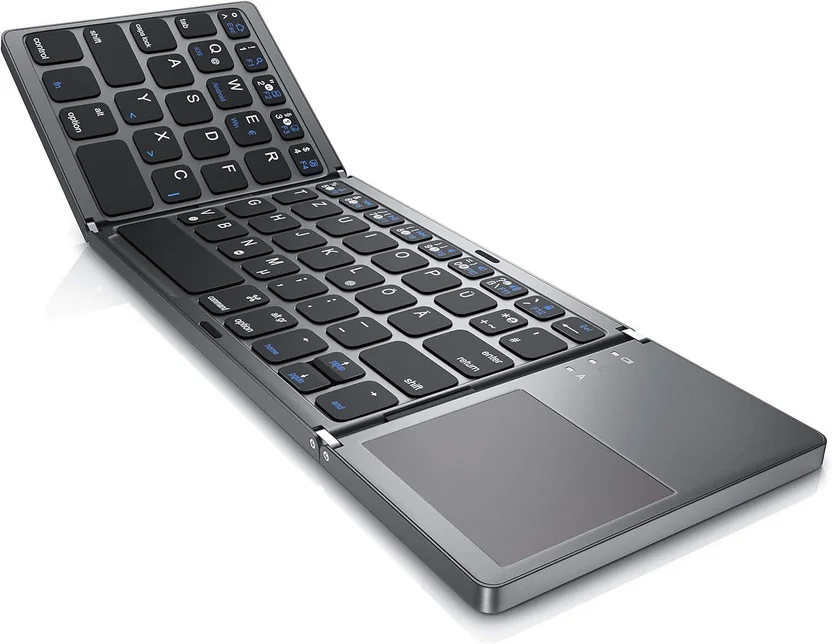 microware B033 Foldable Bluetooth Keyboard with Touch P...
