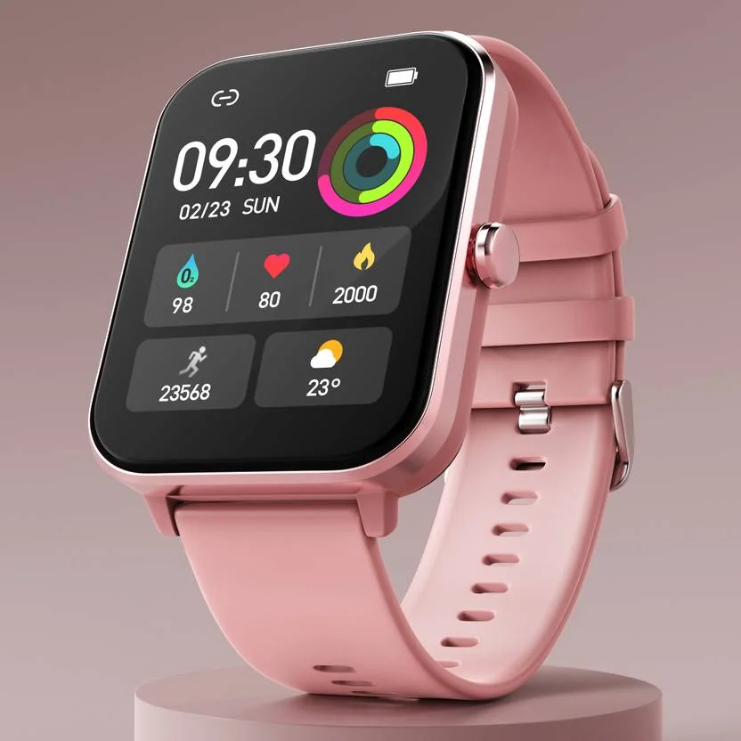 Fire-Boltt Ninja Calling Pro Plus 46.5mm (1.83) Display Bluetooth Calling, AI Voice Smartwatch  (Pink Strap, Free Size) - Best Price ₹999 at Flipkart