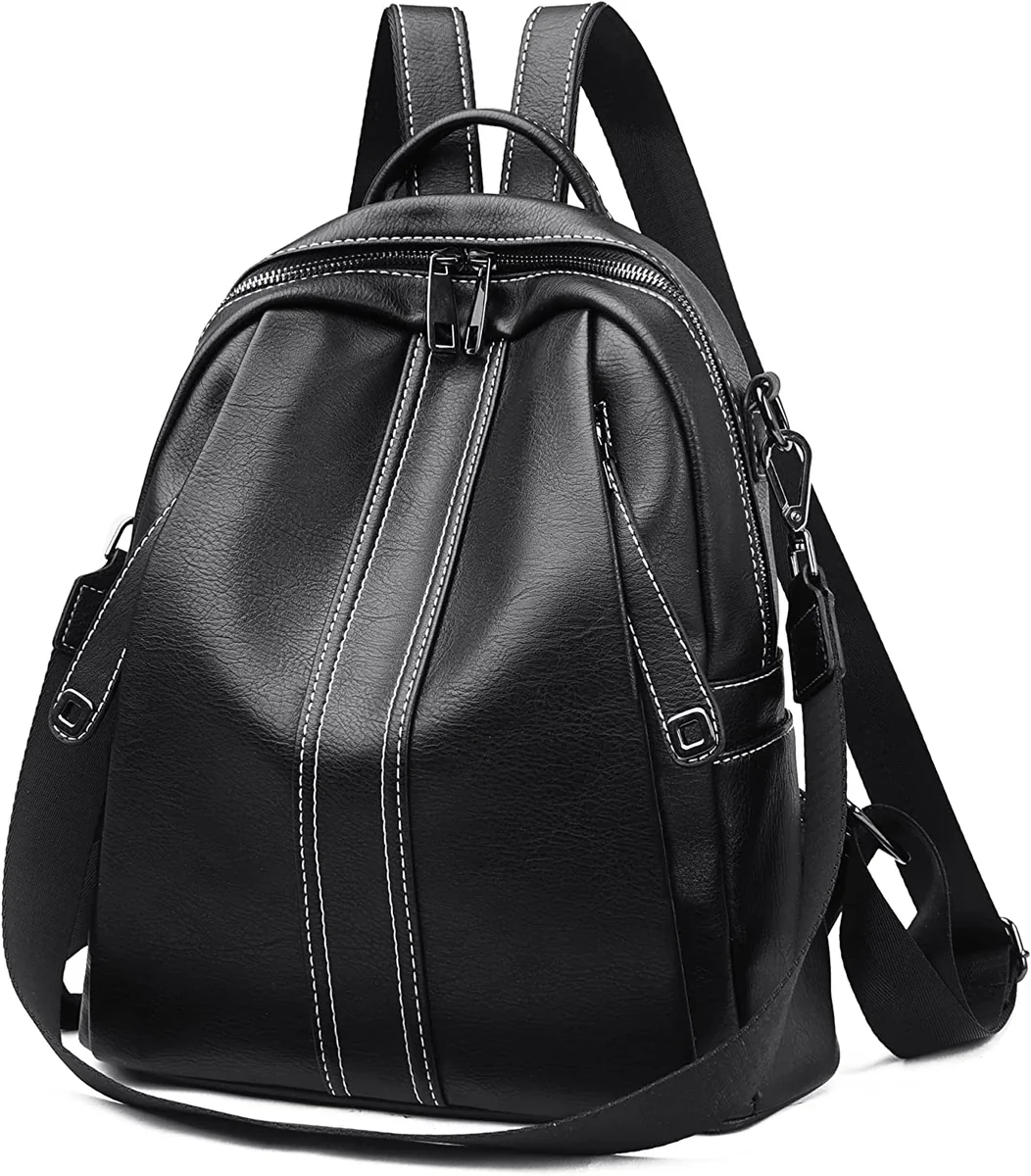 Women's PU Leather Stylish and Trending Backpack for College Office Travel Anti Theft Backpack Purse for Women and Girls with Sling Belt| Casual